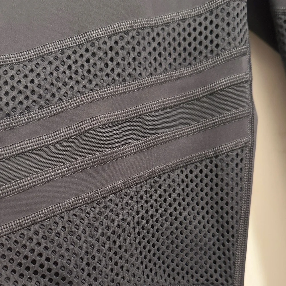 lululemon athletica Dark Gray Leggings with Mesh Accents